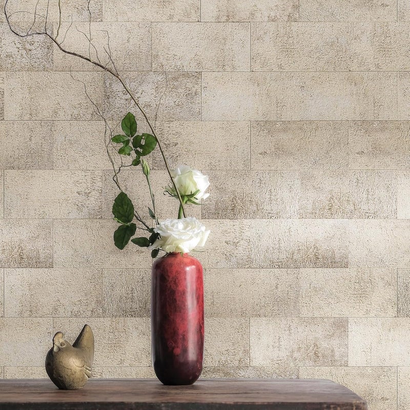 Art3d 102 قطعة بلاط حائط قابل للإزالة واللصق لظهر المطبخ، الحمام، المدفأة، 3 بوصة × 6 بوصة بلاط مترو لاصق بيج - Image 4